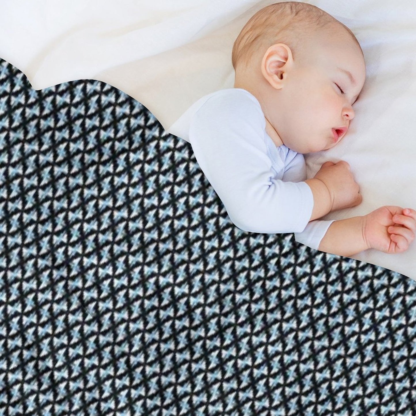 Big City Mixed Blue Signal Throw Blanket