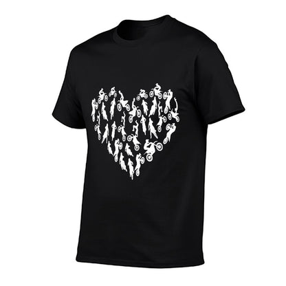 Motocross Heart - Valentines Day Hearts Dirt Bike Motocross T-Shirt