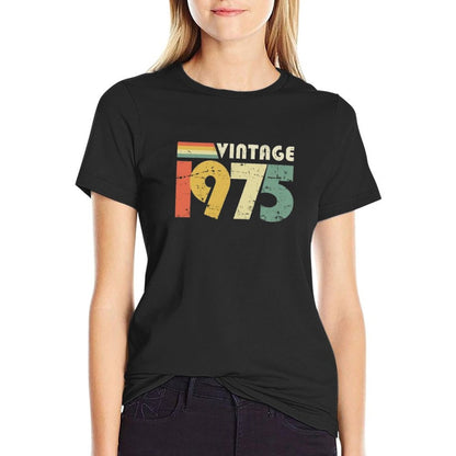 Vintage 1975, 50th Birthday Gift Distressed Design  Graphic-printed T-Shirt