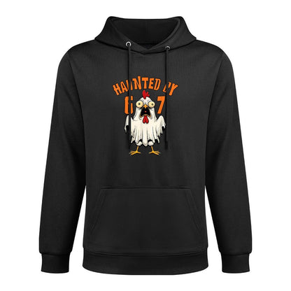 Funny Six Seven Chicken Ghost Z Halloween 67 Haunted by 67 Colorfast Hoodie