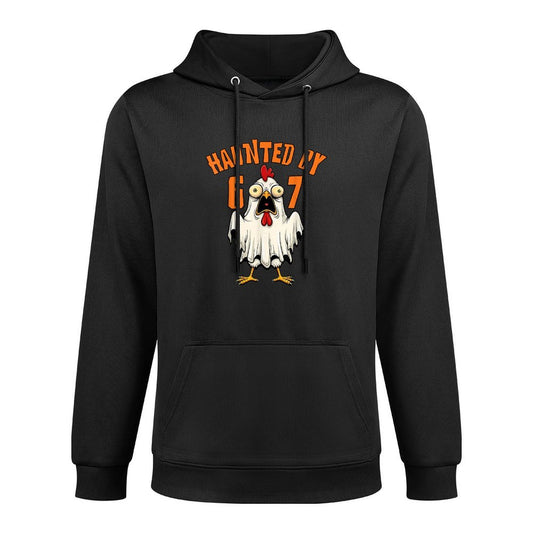 Funny Six Seven Chicken Ghost Z Halloween 67 Haunted by 67 Colorfast Hoodie
