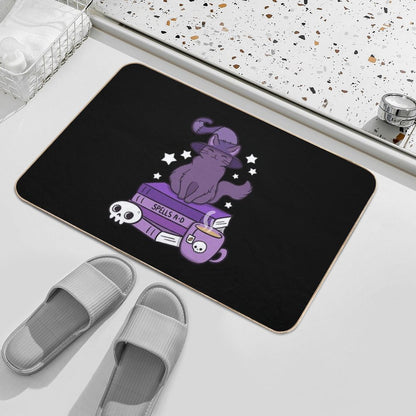 Feline Familiar 02  Black  Nikury Bath Mat