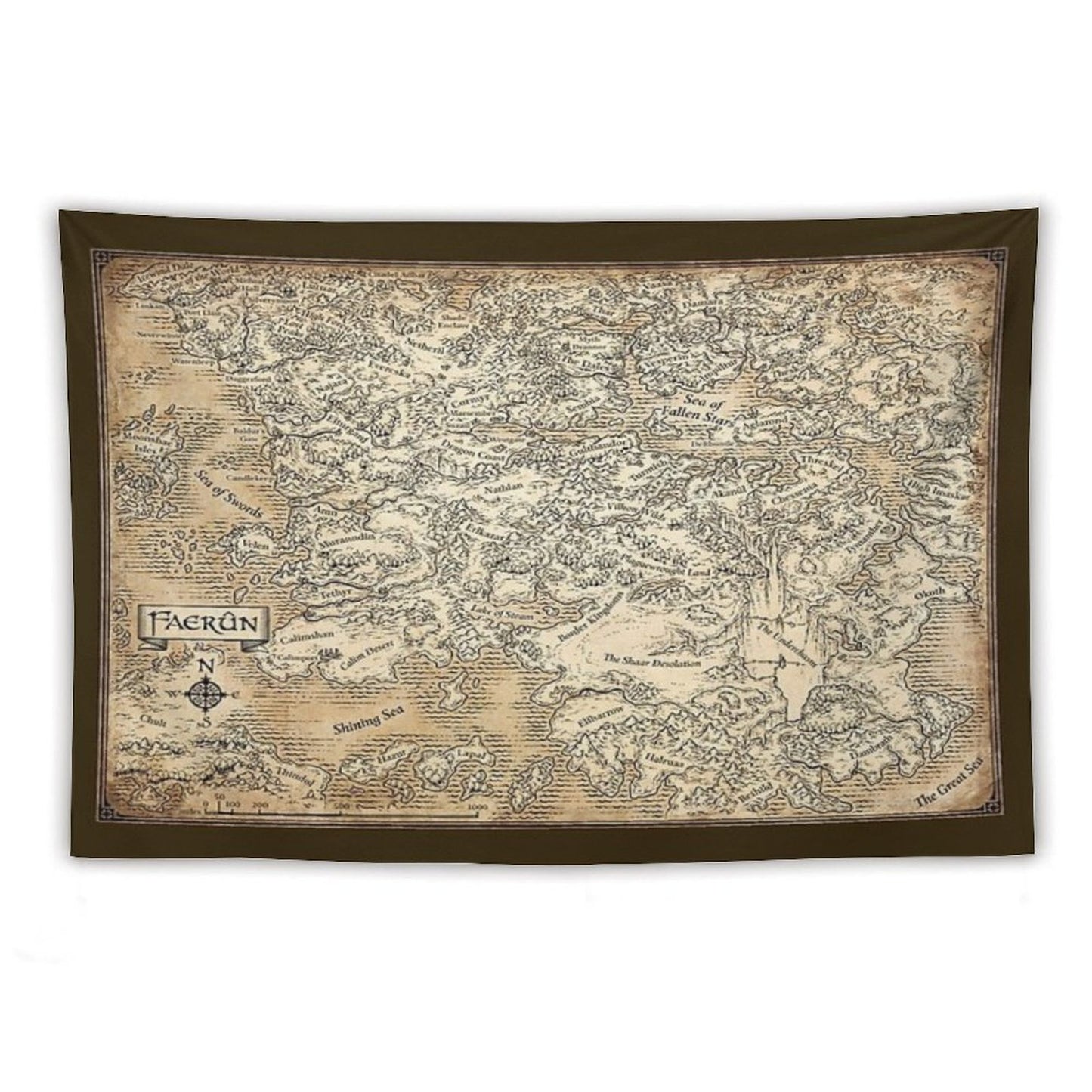 Annotated Map Of Faerun Tapestry