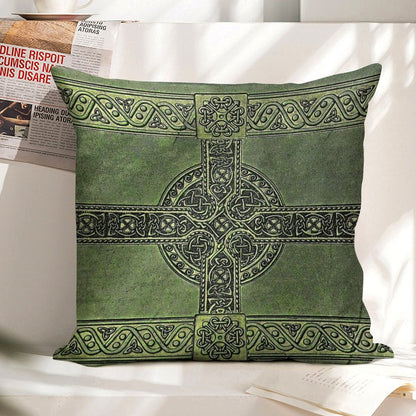 Celtic Knotwork Linen Throw Pillow Cover