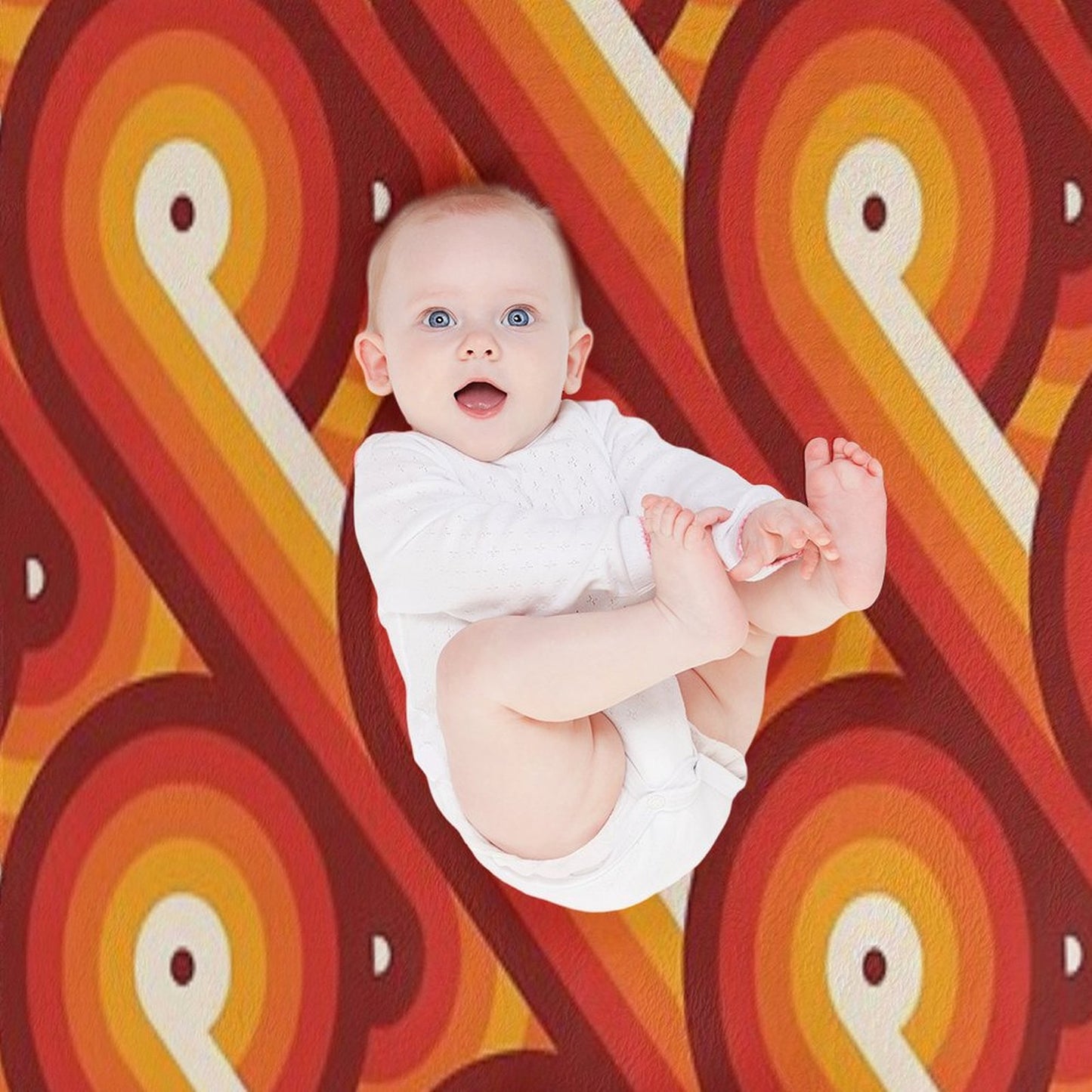 Disco Circles Geometric Pattern – “The Rogue” Palette Throw Blanket