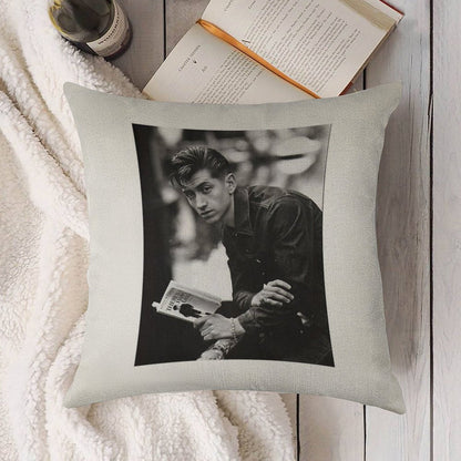 Alex Turner Linen Throw Pillow Cover