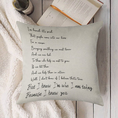 For Good - Wicked The Broadway Musical Linen Throw Pillow Cover