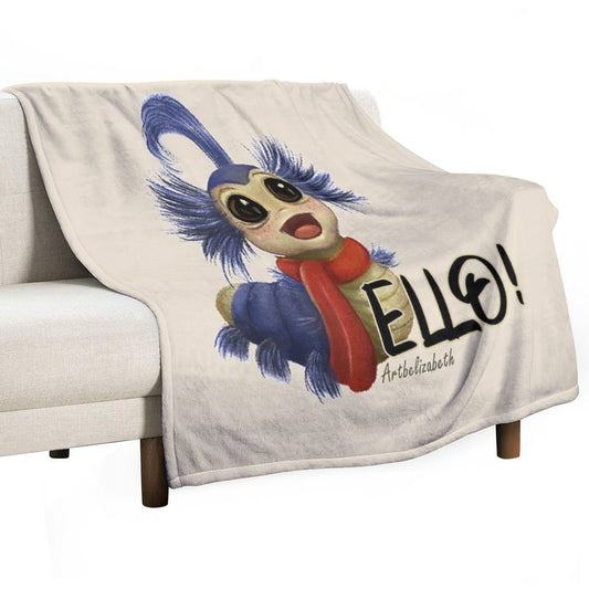 Labyrinth Worm Throw Blanket