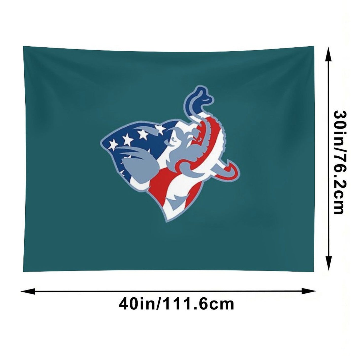 American Flag Tufts Jumbo Tapestry