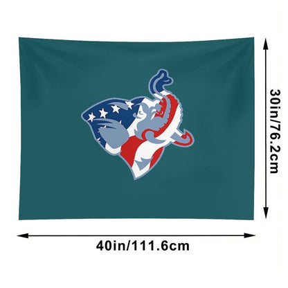 American Flag Tufts Jumbo Tapestry