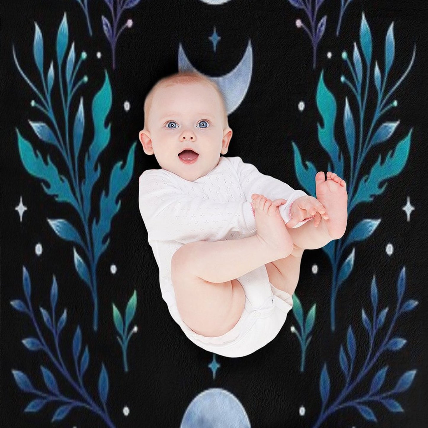 Moonlit Garden Throw Blanket