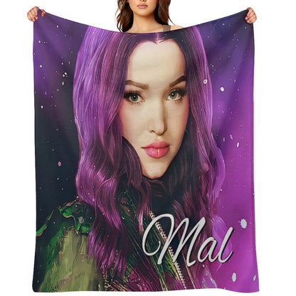 Mal Purple Pink Princess - Descendants 3 Throw Blanket