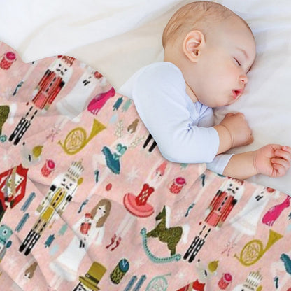 The Nutcracker - Blush by Andrea Lauren Throw Blanket