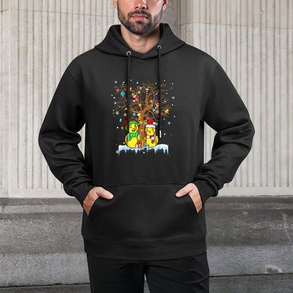 Softball Snowman Christmas Tree Funny Softball Player Pajama Layering Staple Hoodie