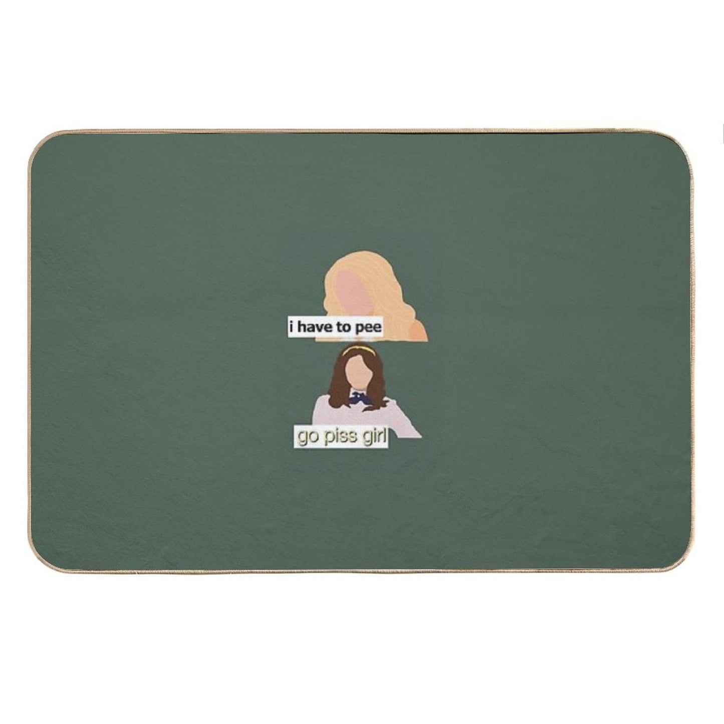 Go Piss Girl (green) Bath Mat