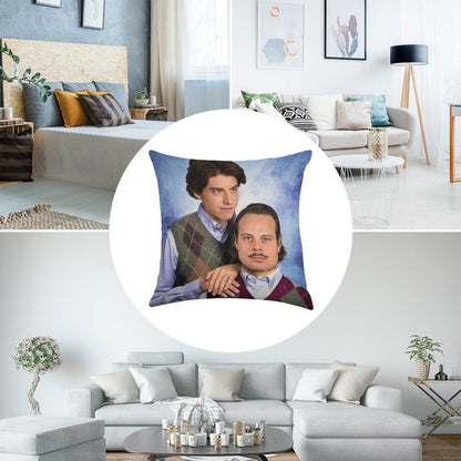 Matthews + Marner Stepbrothers Linen Throw Pillow Cover