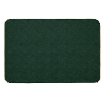 Textured Dark Green, Solid Green Bath Mat