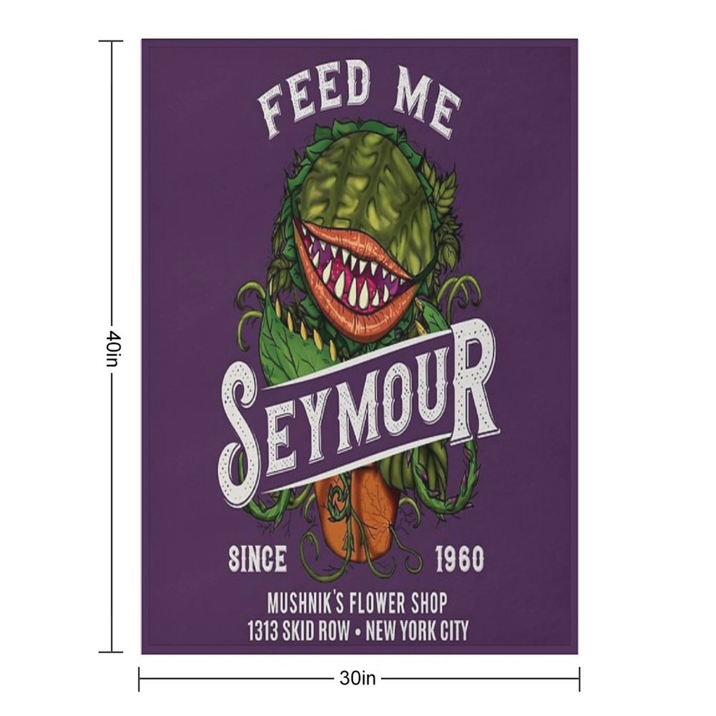 Feed Me Seymour Throw Blanket