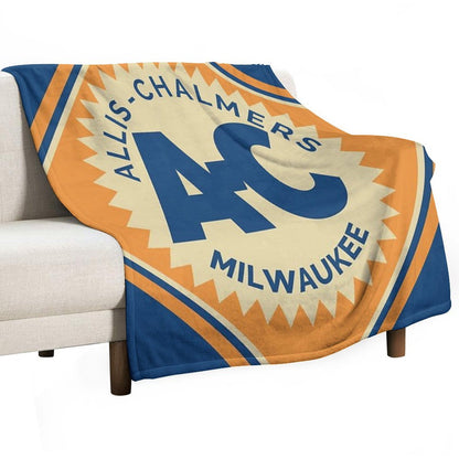 Allis Chalmers Retro Logo Throw Blanket