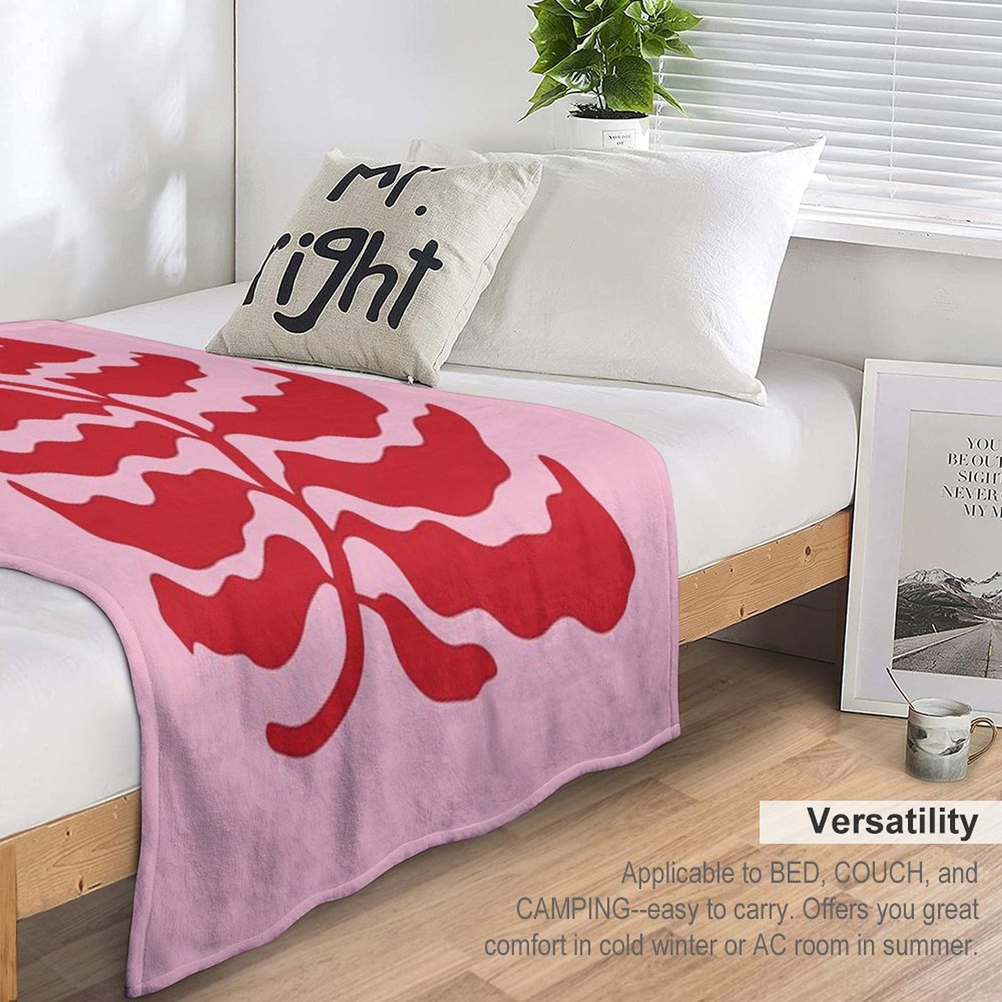 Wild Ferns Wine Edition Art Print  Mid-Century Edition Throw Blanket