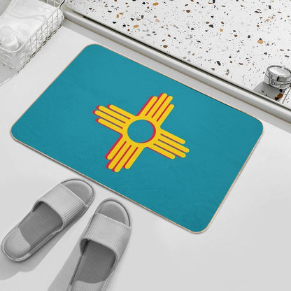 Zia Symbol New Mexico Symbol Bath Mat