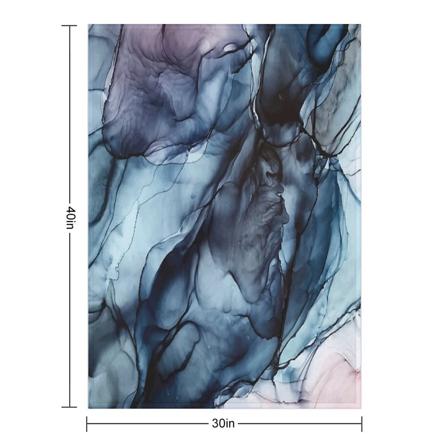 Blush And Darkness Abstract Alcohol Ink Painting Throw Blanket
