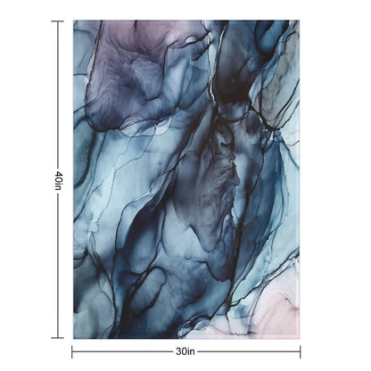 Blush And Darkness Abstract Alcohol Ink Painting Throw Blanket