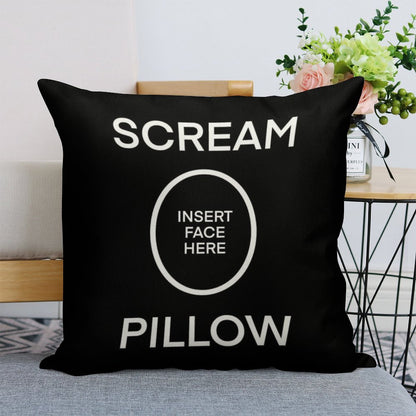SCREAM PILLOW Linen Throw Pillow Cover
