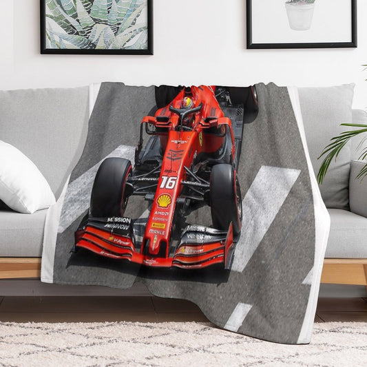 Sebastian Vettel Ferrari Formula 1 Throw Blanket