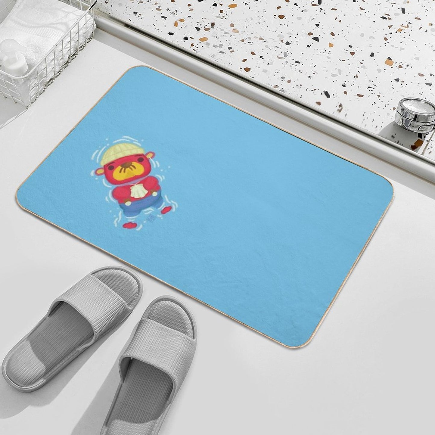 Pascal Floating in The Sea Bath Mat