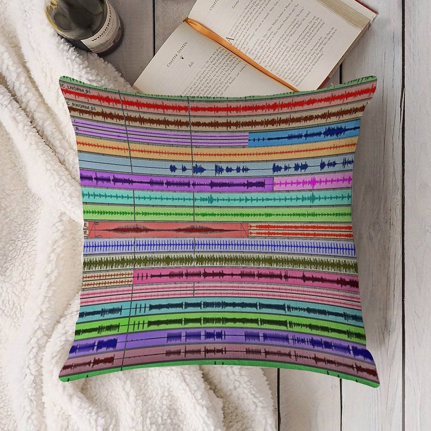 Music Tracks - Producer  Engineer Art Linen Throw Pillow Cover