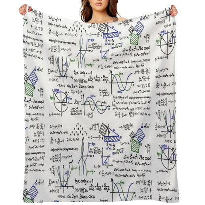 Mathematics Formulas And Numbers Throw Blanket