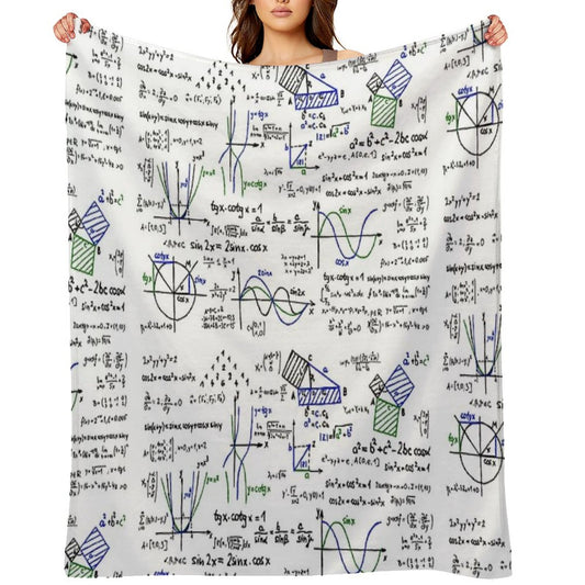 Mathematics Formulas And Numbers Throw Blanket