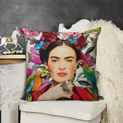 Frida.forever Linen Throw Pillow Cover