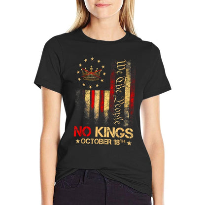 No Kings Vintage America 1776 October 18  Wrinkle-resistant T-Shirt