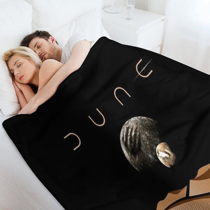 Dune Landscape with Moons of Arrakis Throw Blanket