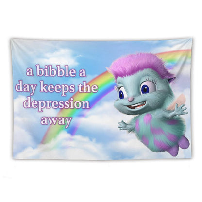 A Bibble A Day Keeps The Depression Away Tapestry