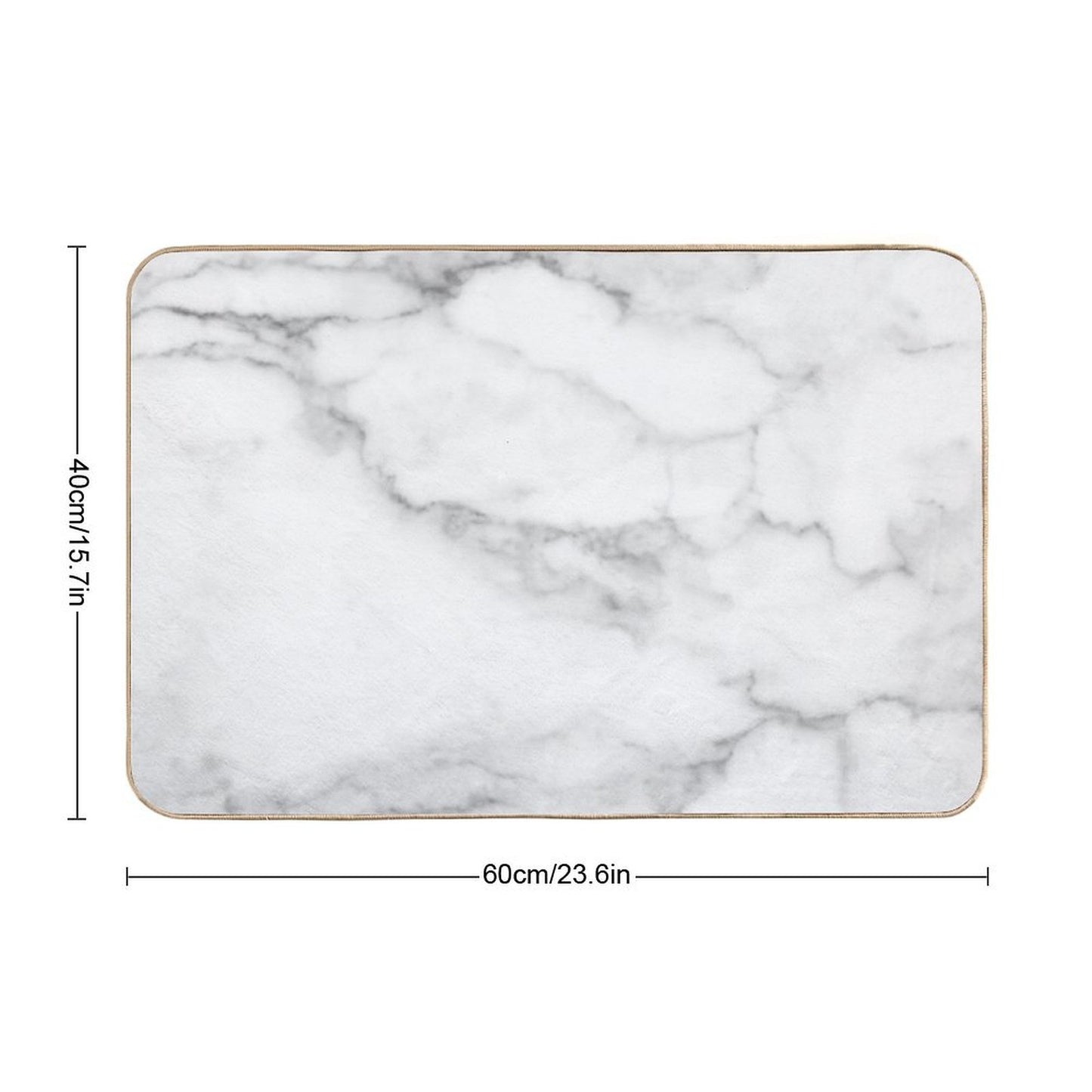 White Marble Bath Mat