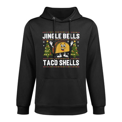 Christmas Jingle Bells Taco Shells Funny Xmas Tacos Lover Colorfast Hoodie