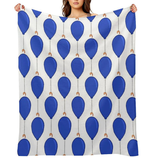 Shrimp Balloon Throw Blanket