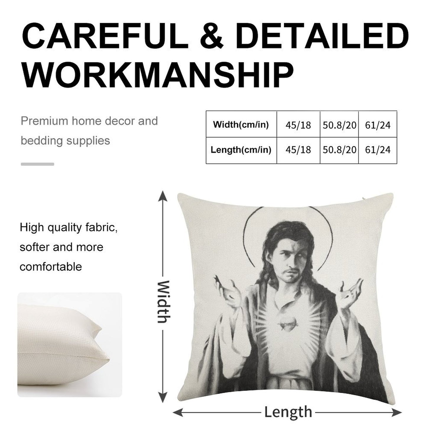 Arctic Monkeys Alex Turner As Jesus Linen Throw Pillow Cover