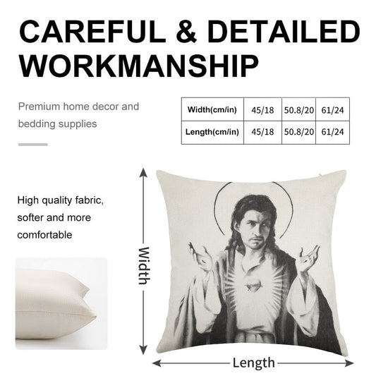 Arctic Monkeys Alex Turner As Jesus Linen Throw Pillow Cover