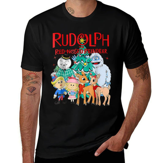 Funny Cute Rudolph The Red Nosed Reindeer Christmas Tree  Affordable Price T-Shirt