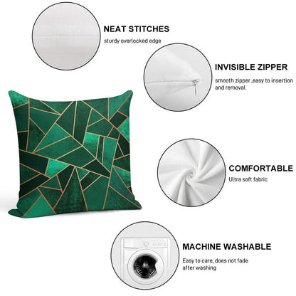 Emerald And Copper Soft Skin-Friendly Throw Pillow