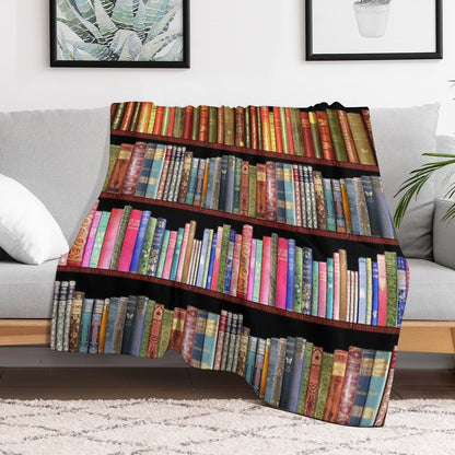 Jane Austen Antique Books, British Antique Books Throw Blanket