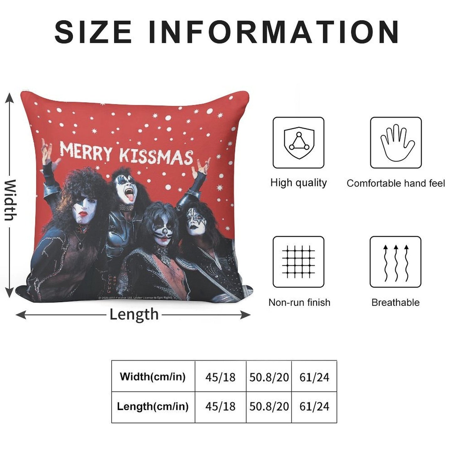 Merry Kissmas! Soft Skin-Friendly Throw Pillow
