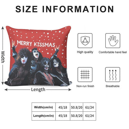 Merry Kissmas! Soft Skin-Friendly Throw Pillow