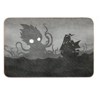 Rainy Ship & Kraken Bath Mat
