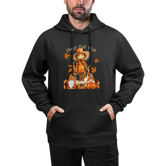 Happy Fall Yall Scarecrow Gnomies Thanksgiving Halloween Relaxed Fit Hoodie