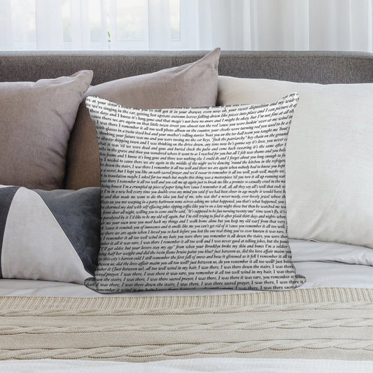 All Too Well 10 Minute Version Lyrics Soft Fade-Resistant Throw Pillow